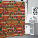 Kente Pattern Print Premium Shower Curtain