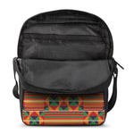 Kente Pattern Print Rectangular Crossbody Bag