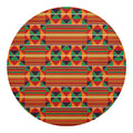 Kente Pattern Print Round Blanket