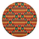 Kente Pattern Print Round Blanket