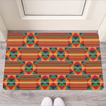 Kente Pattern Print Rubber Doormat