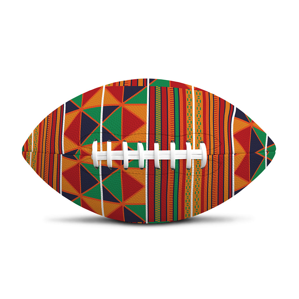 Kente Pattern Print Rugby Ball