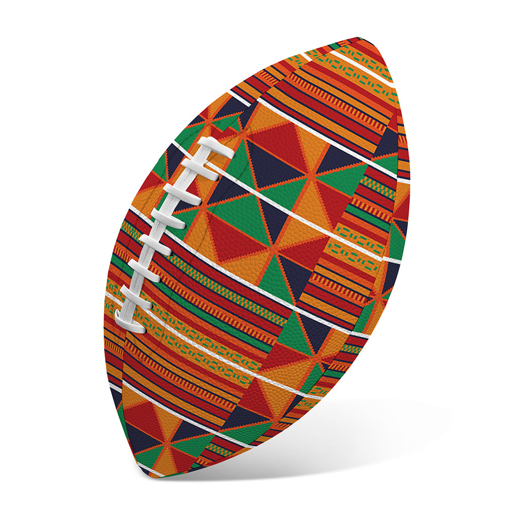 Kente Pattern Print Rugby Ball