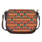 Kente Pattern Print Saddle Bag