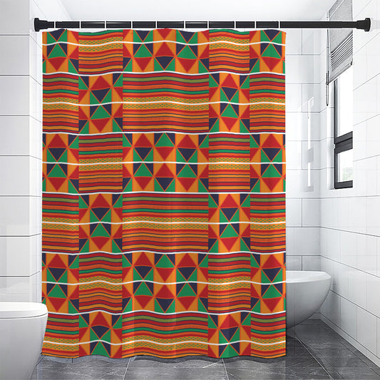 Kente Pattern Print Shower Curtain