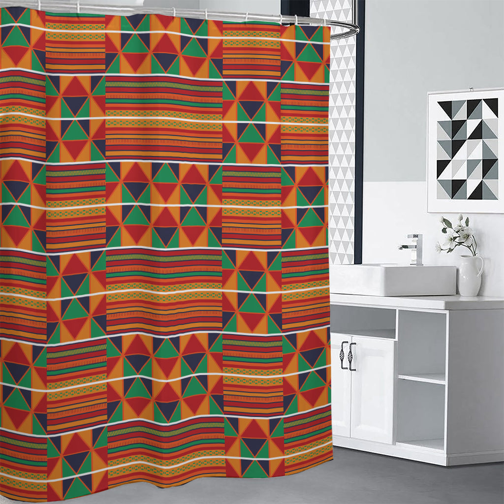 Kente Pattern Print Shower Curtain