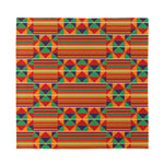 Kente Pattern Print Silk Bandana