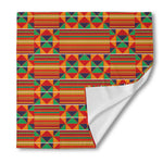 Kente Pattern Print Silk Bandana