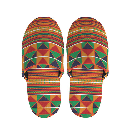 Kente Pattern Print Slippers