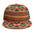 Kente Pattern Print Snapback Cap
