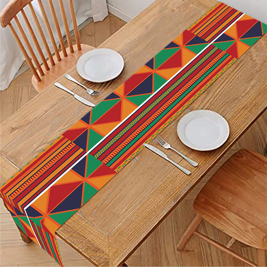 Kente Pattern Print Table Runner