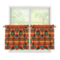 Kente Pattern Print Tier Curtains