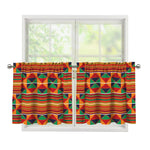 Kente Pattern Print Tier Curtains