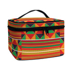 Kente Pattern Print Travel Makeup Bag