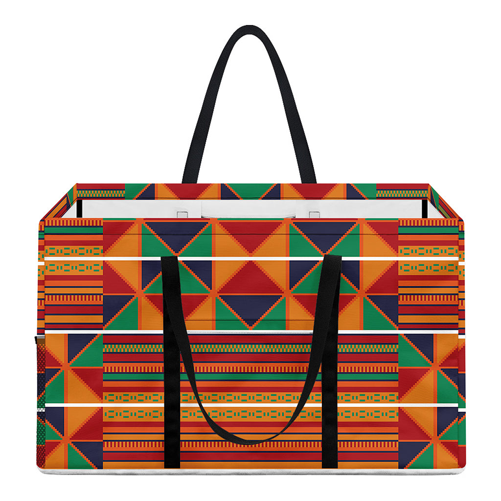 Kente Pattern Print Utility Tote Bag