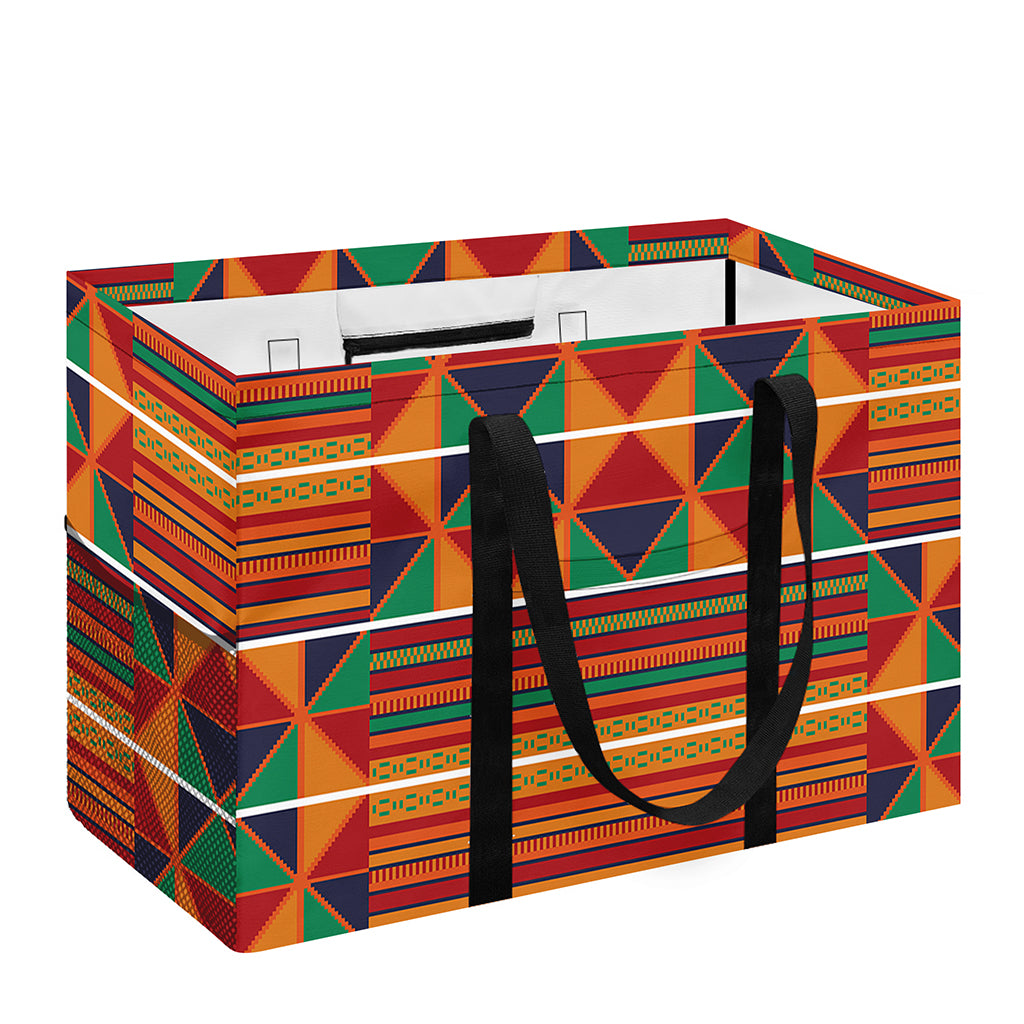 Kente Pattern Print Utility Tote Bag