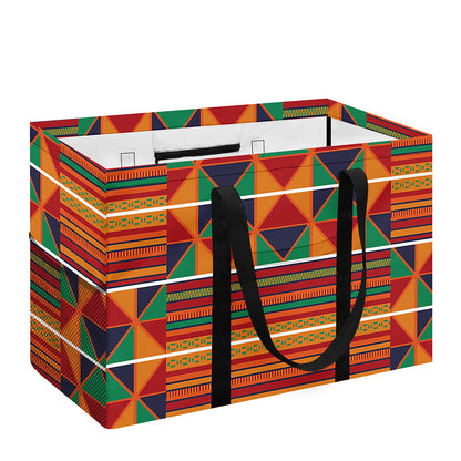 Kente Pattern Print Utility Tote Bag