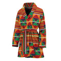 Kente Pattern Print Women's Bathrobe