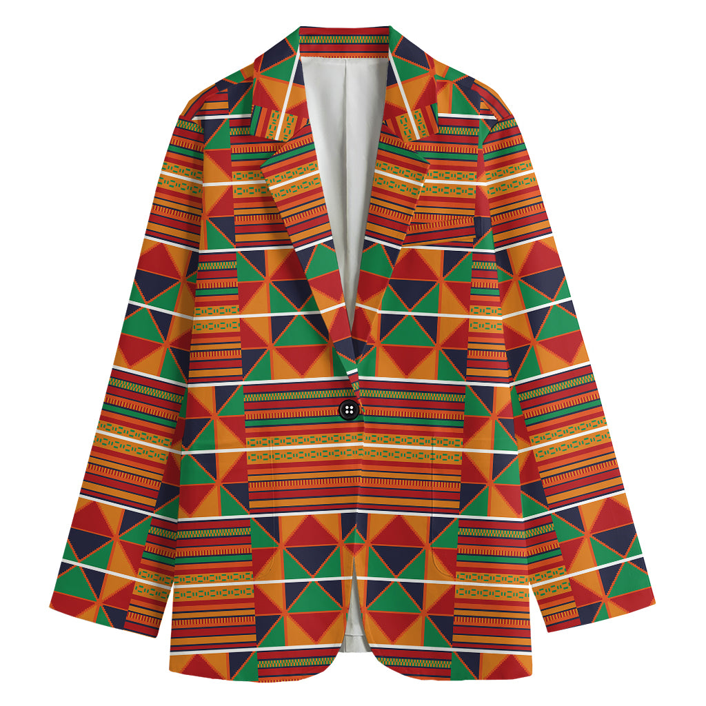 Kente Pattern Print Women's Blazer