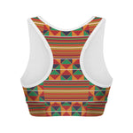 Kente Pattern Print Women's Sports Bra