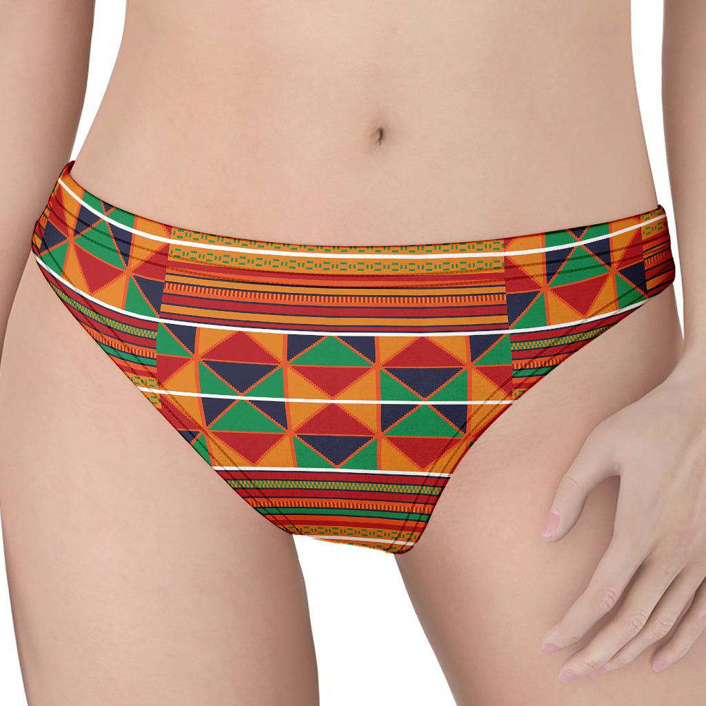 Kente Pattern Print Women's Thong