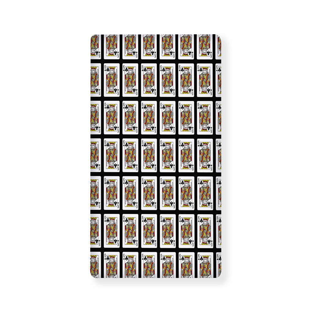 King Of Clubs Playing Card Pattern Print Baby Crib Sheet