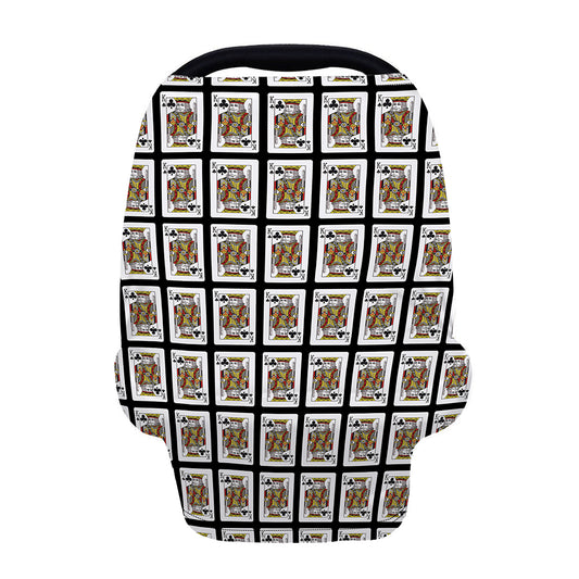 King Of Clubs Playing Card Pattern Print Baby Seat Cover