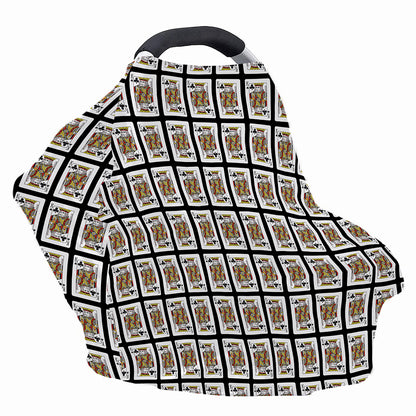 King Of Clubs Playing Card Pattern Print Baby Seat Cover