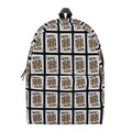 King Of Clubs Playing Card Pattern Print School Backpack