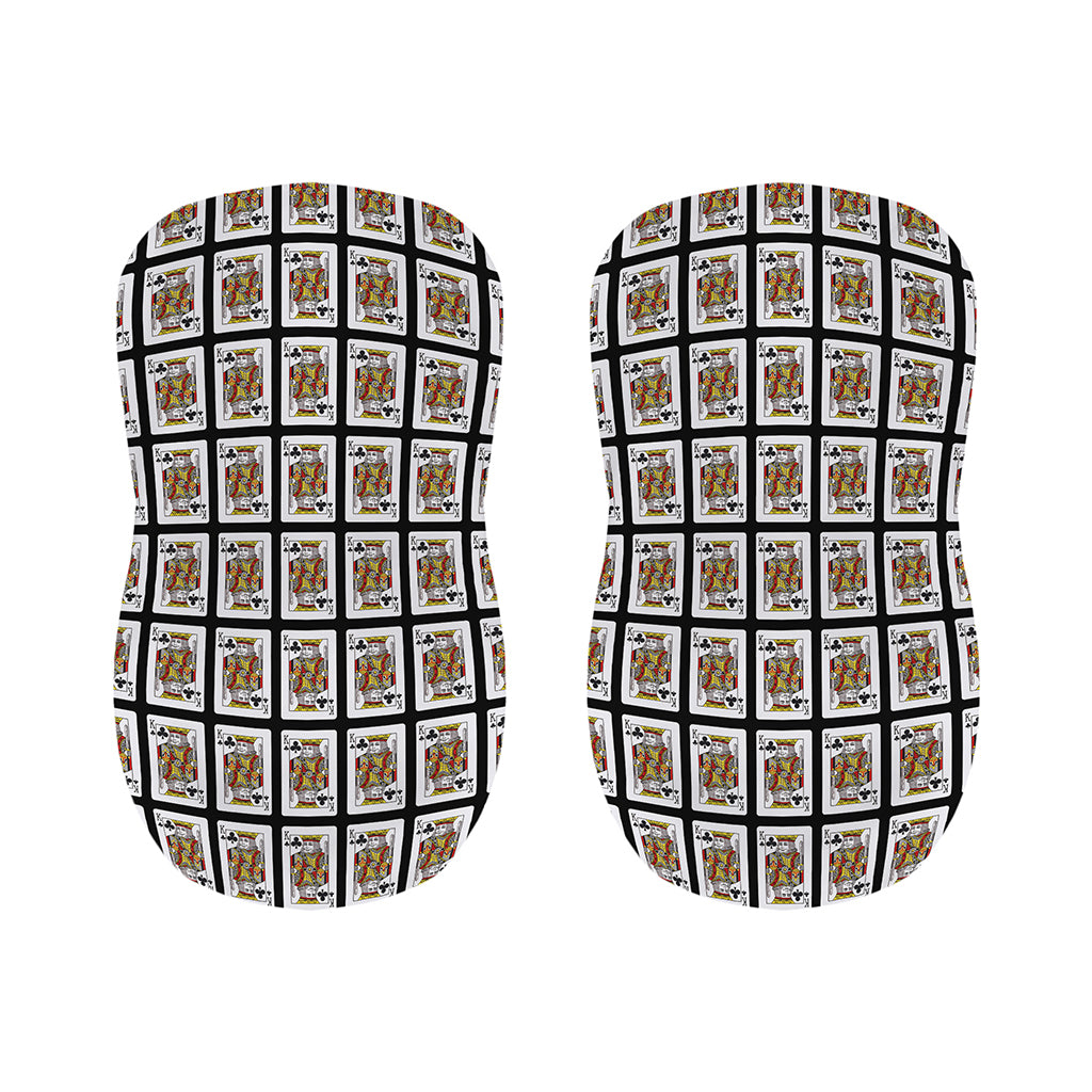 King Of Clubs Playing Card Pattern Print Bar Stool Covers