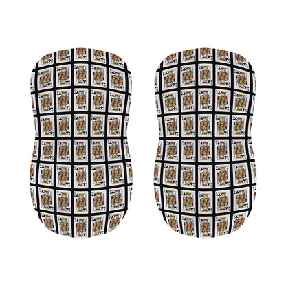 King Of Clubs Playing Card Pattern Print Bar Stool Covers