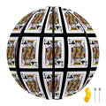 King Of Clubs Playing Card Pattern Print Basketball