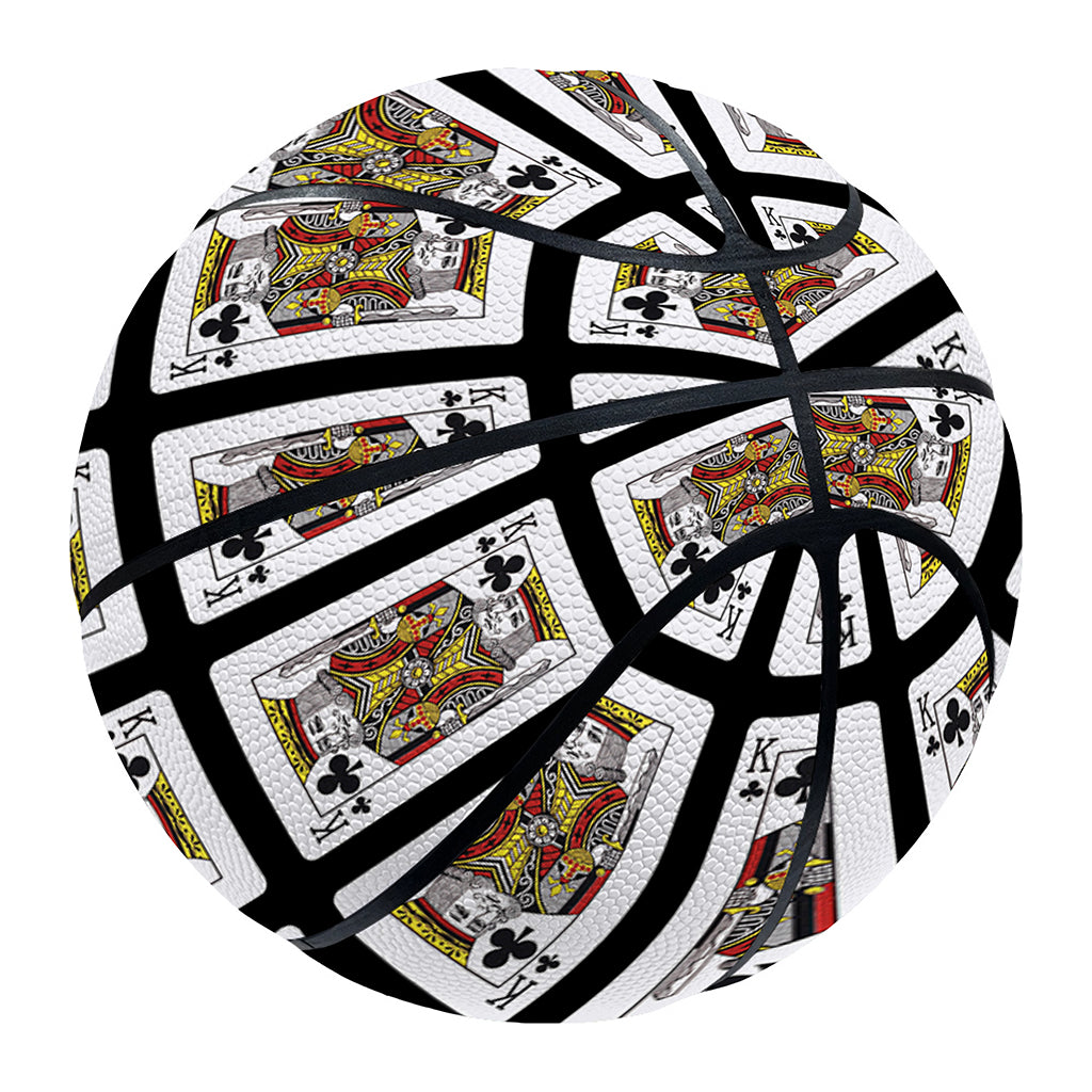King Of Clubs Playing Card Pattern Print Basketball