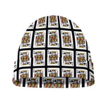 King Of Clubs Playing Card Pattern Print Beanie