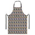 King Of Clubs Playing Card Pattern Print Bib Apron With Pocket
