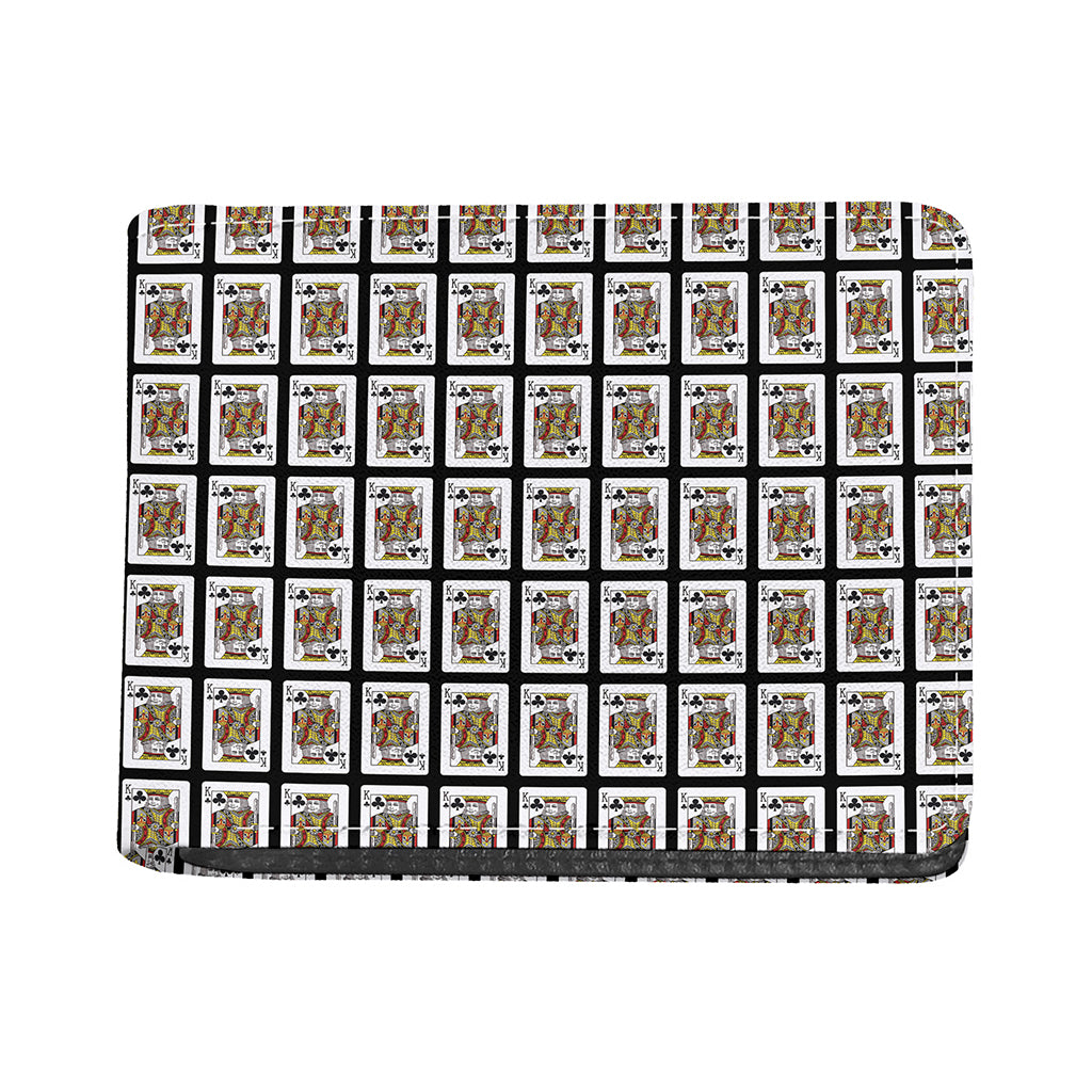 King Of Clubs Playing Card Pattern Print Bifold Wallet