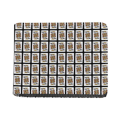 King Of Clubs Playing Card Pattern Print Bifold Wallet