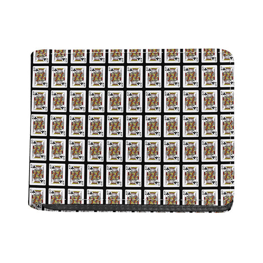 King Of Clubs Playing Card Pattern Print Bifold Wallet