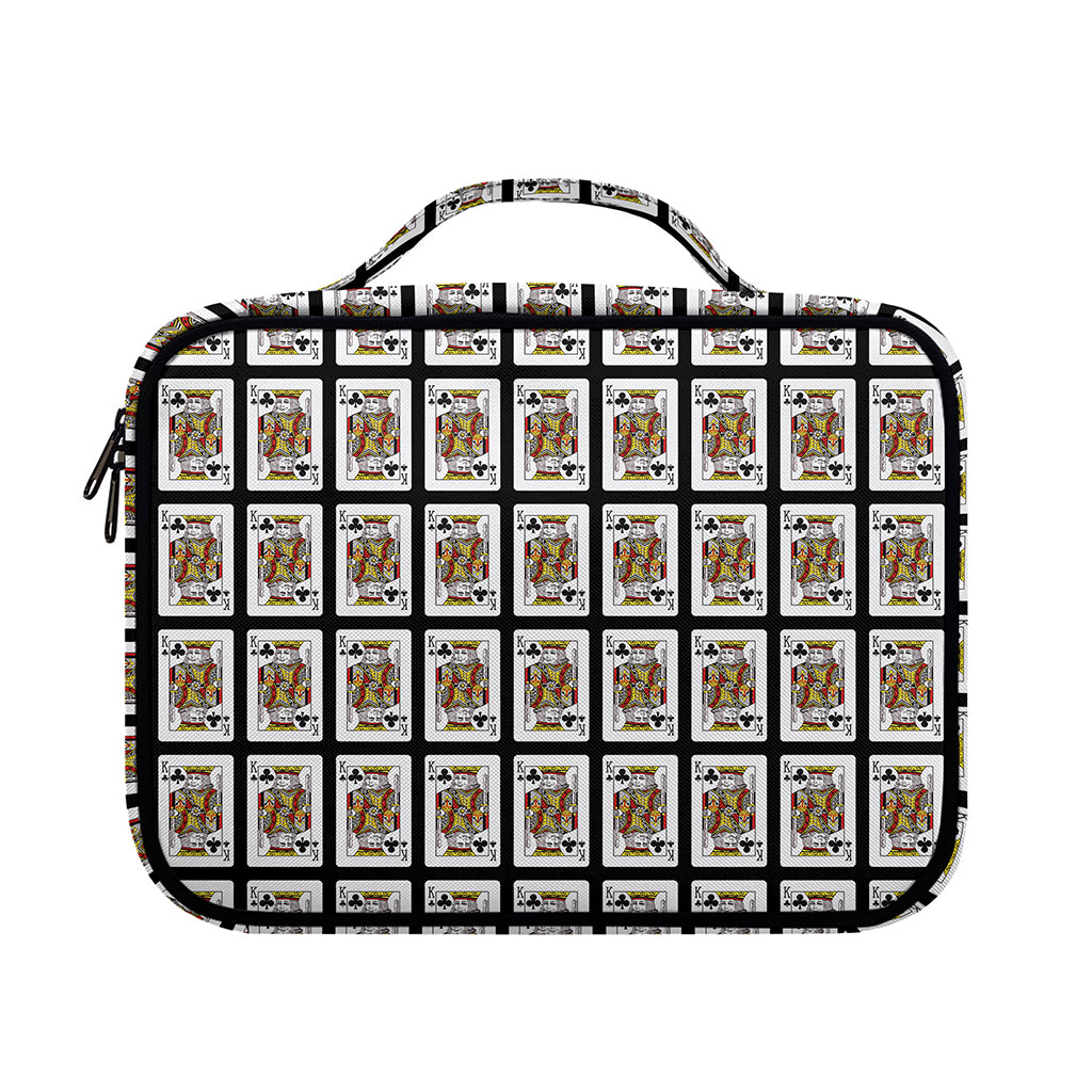 King Of Clubs Playing Card Pattern Print Briefcase Bible Bag