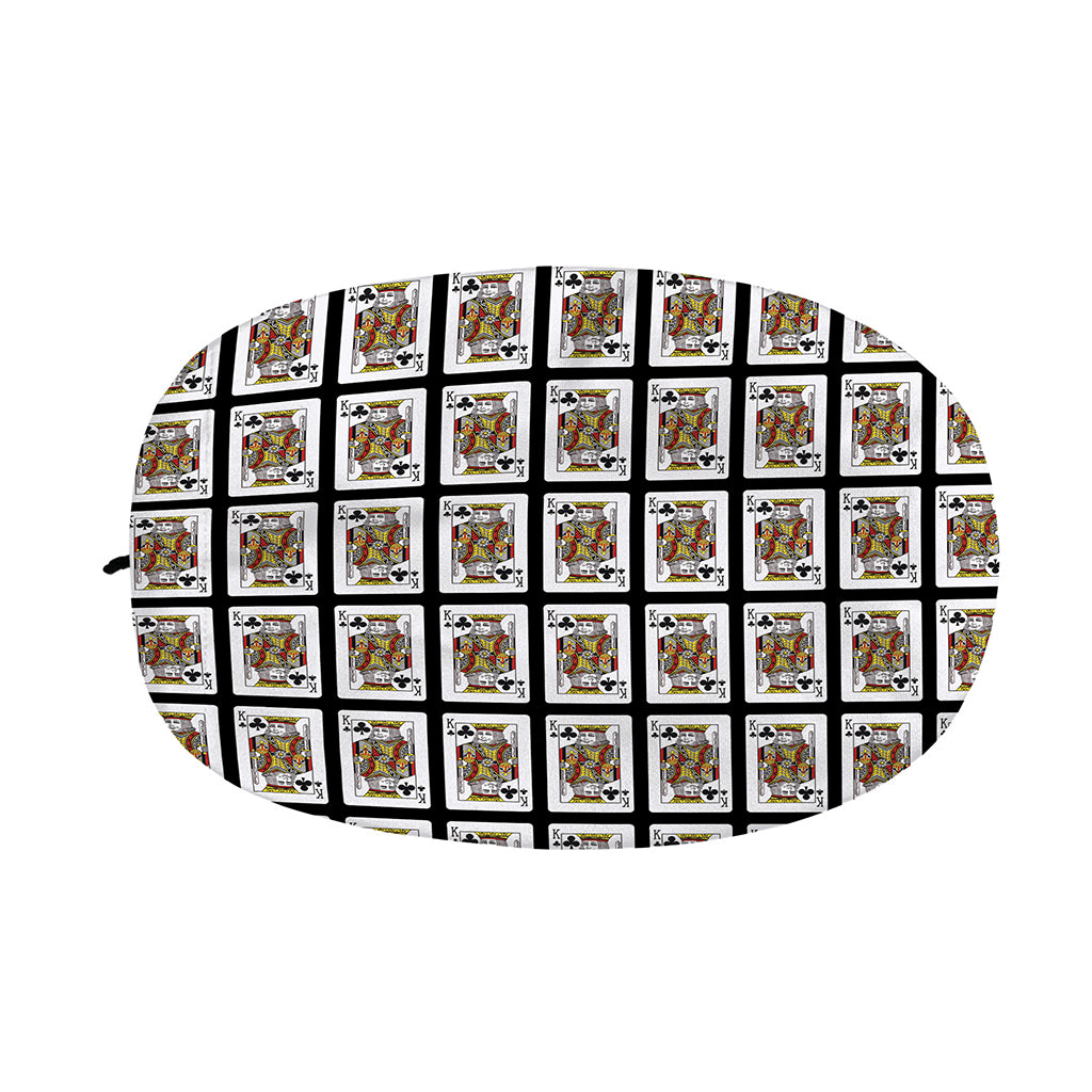 King Of Clubs Playing Card Pattern Print Car Side Mirror Covers
