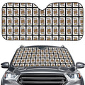 King Of Clubs Playing Card Pattern Print Car Windshield Sun Shade