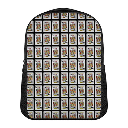 King Of Clubs Playing Card Pattern Print Casual Backpack