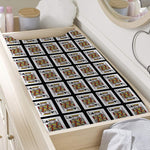 King Of Clubs Playing Card Pattern Print Changing Pad Cover