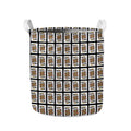 King Of Clubs Playing Card Pattern Print Collapsible Laundry Basket