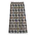 King Of Clubs Playing Card Pattern Print Cotton Front Slit Maxi Skirt