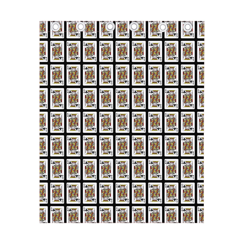 King Of Clubs Playing Card Pattern Print Curtain