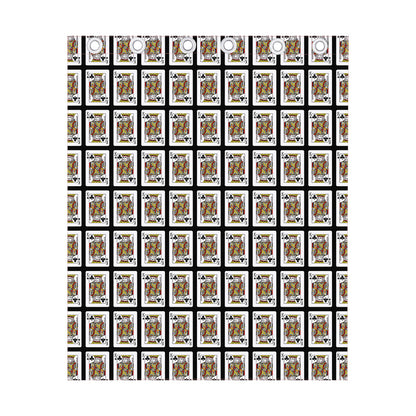 King Of Clubs Playing Card Pattern Print Curtain