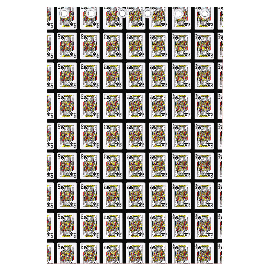 King Of Clubs Playing Card Pattern Print Curtain