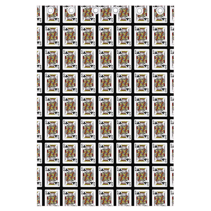 King Of Clubs Playing Card Pattern Print Curtain