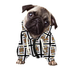 King Of Clubs Playing Card Pattern Print Dog Zip Up Hoodie